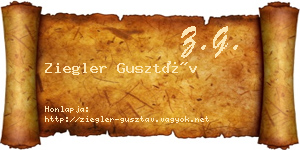 Ziegler Gusztáv névjegykártya